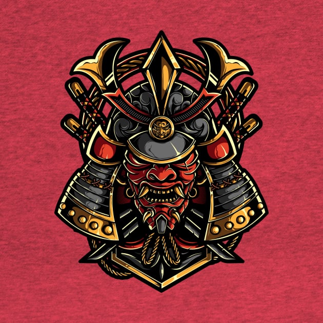 Oni Samurai Mask by djankrixzstudio